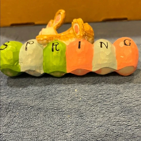 Spring Bunny Decor with Colorful Eggs - Picture 5 of 8